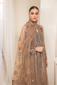 Farasha Original Coffee Brown 3pc Frock - Rang de Boutique