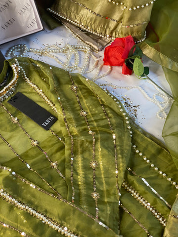 Original Vanya Apple Green sharara Outfit - Rang de Boutique