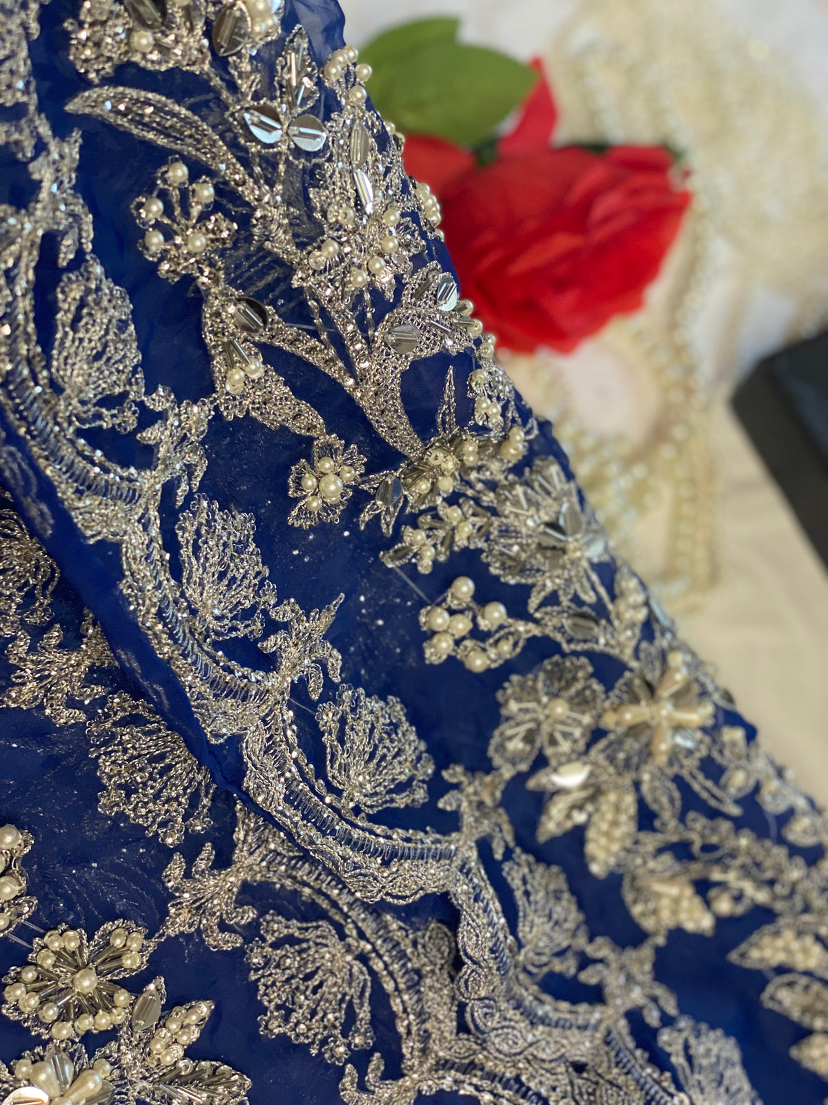 Original Vanya Blue & Silver Sharara Suit - Rang de Boutique