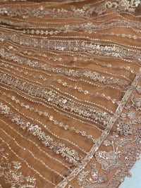 Farasha Original Coffee Brown 3pc Frock - Rang de Boutique