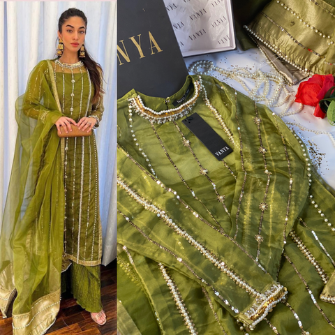 Original Vanya Apple Green sharara Outfit - Rang de Boutique